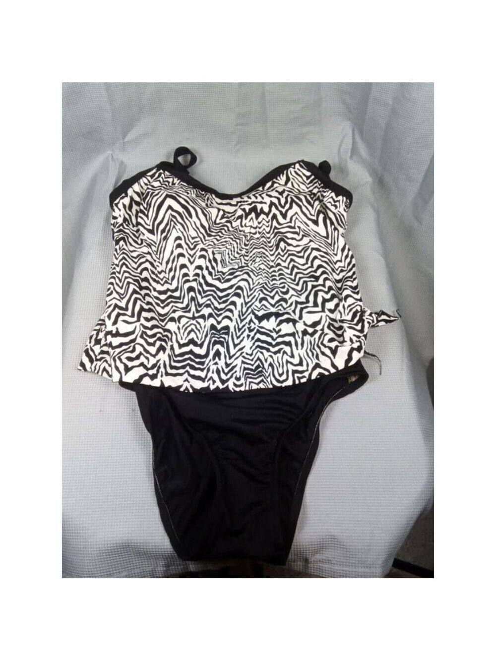 Maxine Black White Zebra Print One Piece Swimsuit Size 10